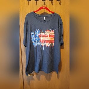 2XL Gray tee Support Our Troops- Worn once!